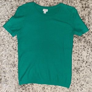 J.Crew Green Short Sleeve Sweater Top
